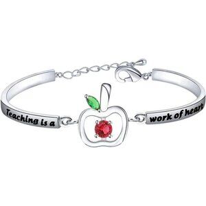 Teacher Bracelet Appreciation Gift Teaching is a Work of Heart Teacher Jewelry